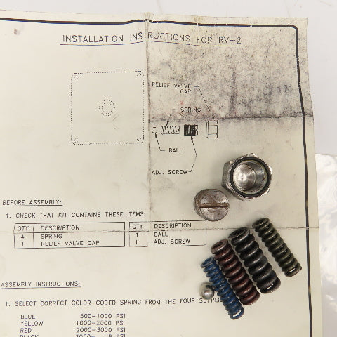 SPX RV-2 Relief Valve Kit