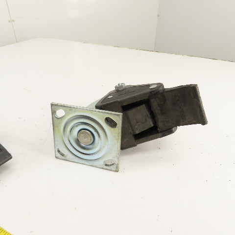 Colson Hi-Tech Performa 6" X 2" Hard Rubber Swivel Locking Caster Lot Of 3