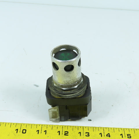 Allen Bradley 800T-PA16 Green Illuminated Momentary Contact Push Button 120V