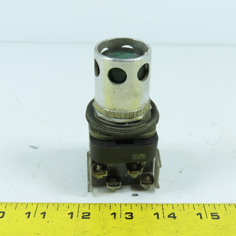 Allen Bradley 800T-PA16 Green Illuminated Momentary Contact Push Button 120V