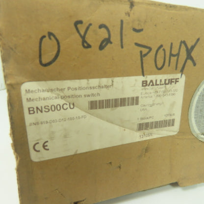 Balluff BNS 819-D03-D12-1000-10-FD BNS00CU Mechanical Position Limit Switch NEW
