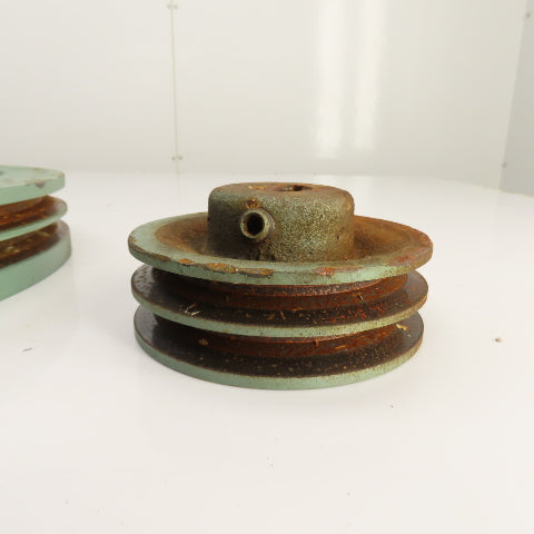 Ingersoll Rand R8172 2-Groove Pulley Air Compressor Fly Wheel Set 2A468 Lot/2