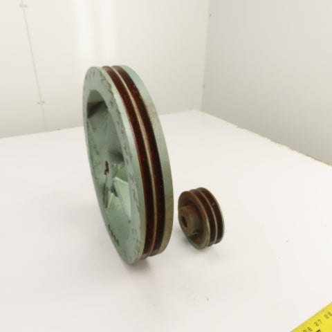 Ingersoll Rand R8172 2-Groove Pulley Air Compressor Fly Wheel Set 2A468 Lot/2