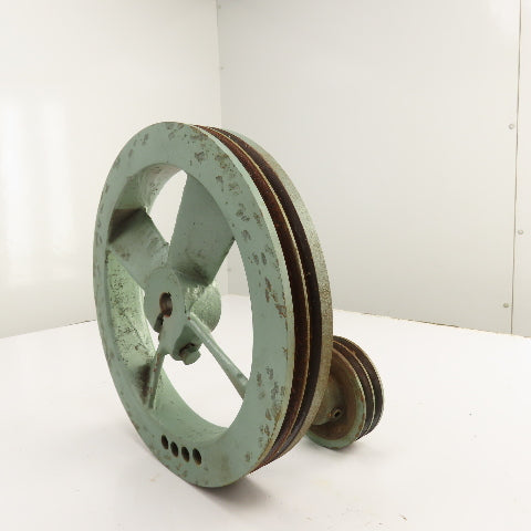 Ingersoll Rand R8172 2-Groove Pulley Air Compressor Fly Wheel Set 2A468 Lot/2