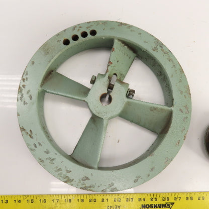 Ingersoll Rand R8172 2-Groove Pulley Air Compressor Fly Wheel Set 2A468 Lot/2