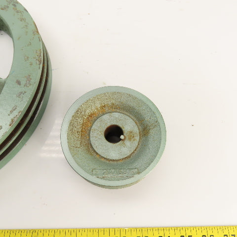 Ingersoll Rand R8172 2-Groove Pulley Air Compressor Fly Wheel Set 2A468 Lot/2