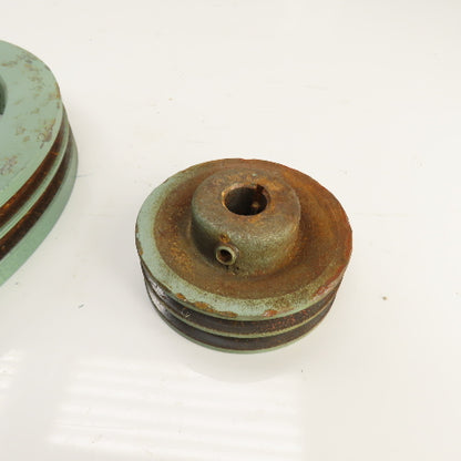 Ingersoll Rand R8172 2-Groove Pulley Air Compressor Fly Wheel Set 2A468 Lot/2