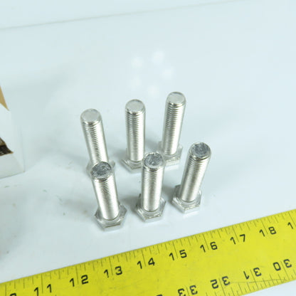 5/8-11 x 2-5/8" Stainless Steel Full Thread Hex Head Bolts (6) W/ 16 Nuts Lot/22