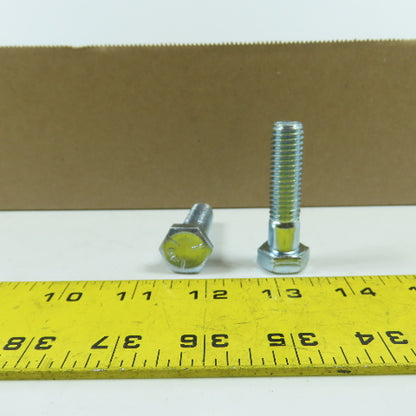 1/2-13 x 2" Partial Thread Grade 5 Hex Head Bolt Zinc Lot Of 150 NEW