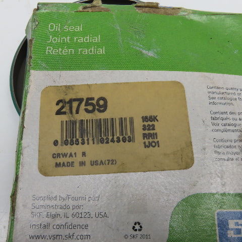 SKF 21759 Radial Shaft Oil Seal CRWA1