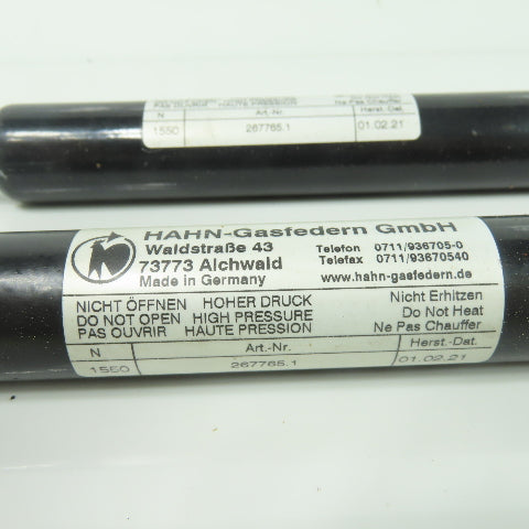 Hahn-Gasfedern 267765.1 Gas Pressure Spring Cylinder Lot Of 2