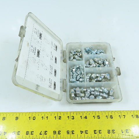 Westward 52PA06 Grease Fitting Kit 45°, 90° & Straight Lot Of 80