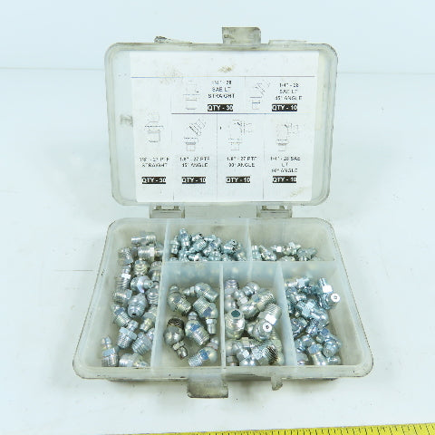 Westward 52PA06 Grease Fitting Kit 45°, 90° & Straight Lot Of 80