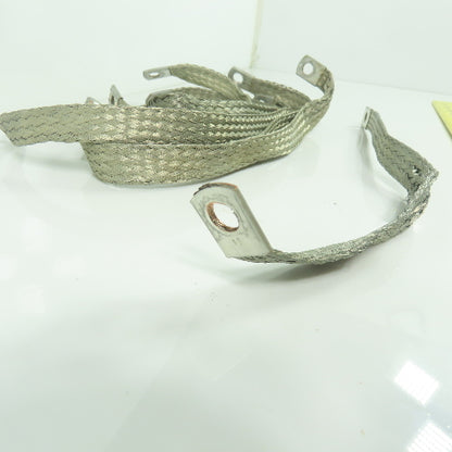 12" x 5/8" Braided Tin Coated Copper Grounding Strap Lot Of 6