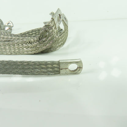 12" x 5/8" Braided Tin Coated Copper Grounding Strap Lot Of 6