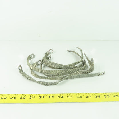 12" x 5/8" Braided Tin Coated Copper Grounding Strap Lot Of 6