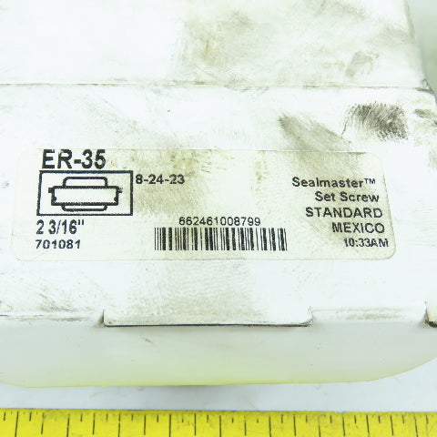 Sealmaster ER-35 Ball Insert Bearing 2-3/16" Bore 3.9370" Cylindrical OD