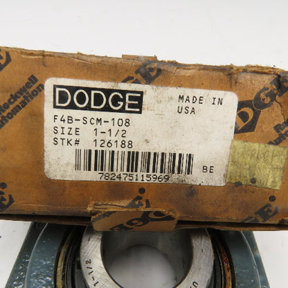 Dodge F4BSCM-108 1-1/2" Bore 4 Bolt Flange Mount End Bearing Unit