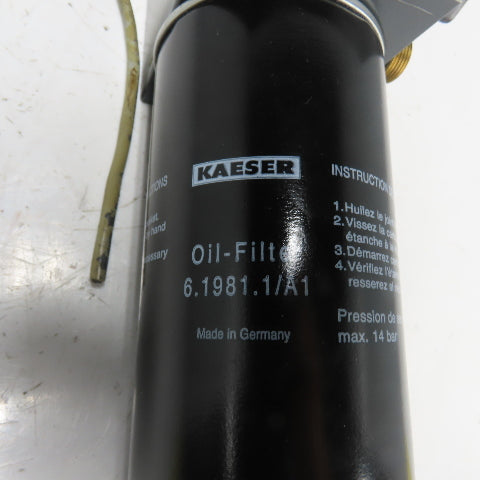 Kaeser 6.1981.1/A1 Air Compressor Oil Filter Assembly