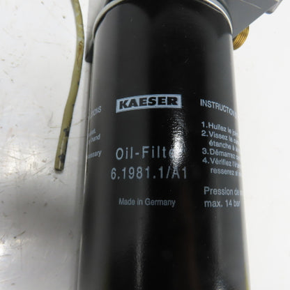 Kaeser 6.1981.1/A1 Air Compressor Oil Filter Assembly