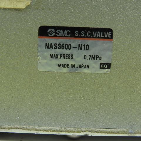 SMC NASS600-N10 Pneumatic Safety Speed Control Valve 0.7MPa Max 1" NPT