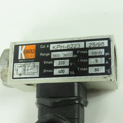 Kobold KPH-8223 Pressure Switch 360...3600PSI Range 220V 5A