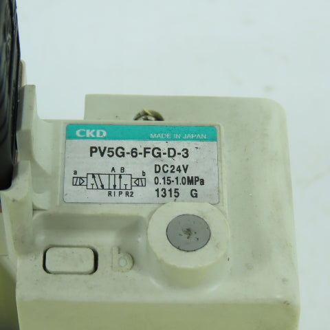 CKD PV5G-6-FG-D-3 24VDC Pneumatic Directional Control Valve 0.15-1.0MPa