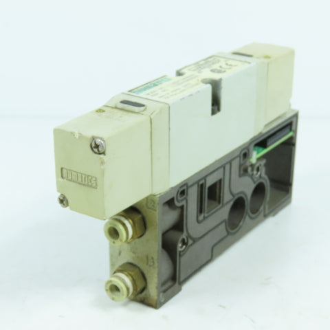 Numatics 122BB4Z2MN00061 150PSI 2/4Way Solenoid Pneumatic Valve Manifold 24VDC