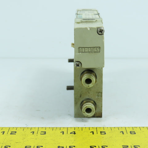 Numatics 122BB4Z2MN00061 150PSI 2/4Way Solenoid Pneumatic Valve Manifold 24VDC