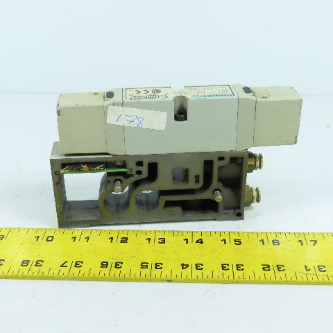Numatics 122BB4Z2MN00061 150PSI 2/4Way Solenoid Pneumatic Valve Manifold 24VDC