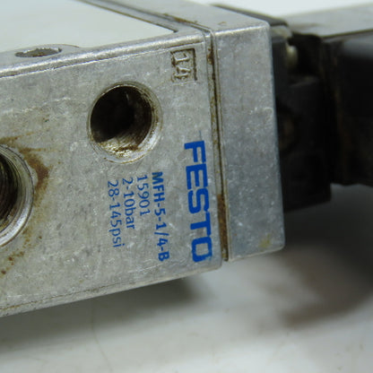 Festo MFH-5-1/4-B Pneumatic Solenoid Valve 2-10Bar 28-145PSI 24VDC Coil Lot Of 3