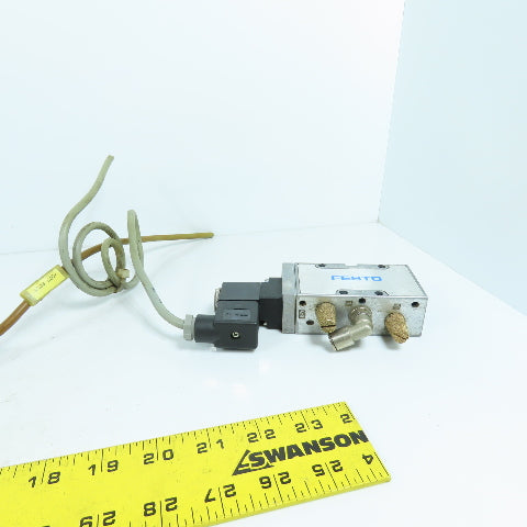 Festo MFH-5-1/4-B Pneumatic Solenoid Valve 2-10Bar 28-145PSI 24VDC Coil Lot Of 3