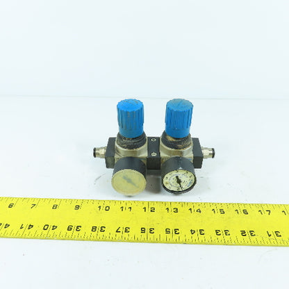 Festo LRB-D-7-MINI Dual Compressed Air Pressure Regulator 16Bar 230PSI