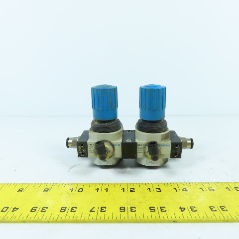 Festo LRB-D-7-MINI Dual Compressed Air Pressure Regulator 16Bar 230PSI
