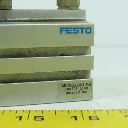 Festo ADVC-32-25-I-P-A Double Acting Pneumatic Cylinder 32mm Bore 25mm Stroke