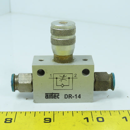 Airtec DR-14 Air Flow Control Valve 1/4" (8mm Push Connect)