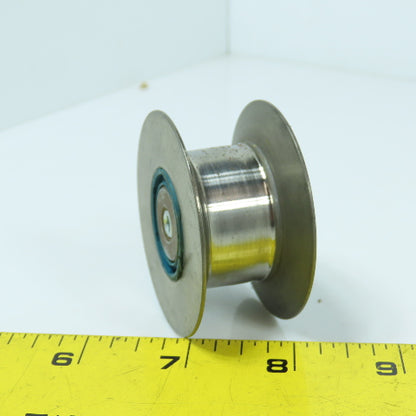 V Groove Guide Idler Roller 3/4" Minor Width 2-1/4" OD M8-1.25 Stud Mount