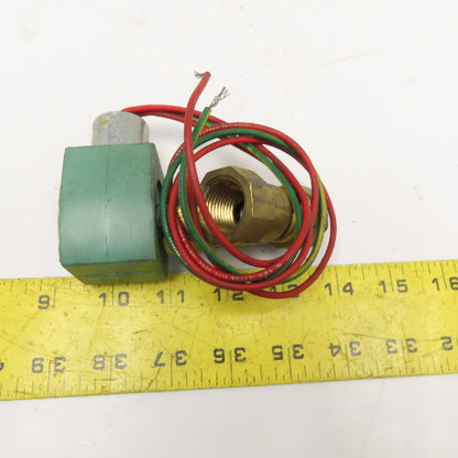 Asco 8030G16 1/2" NPT Solenoid Valve 4PSI Air Inert & Fuel Gas 6PSI Water 120V