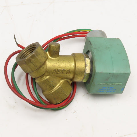 Asco 8030G16 1/2" NPT Solenoid Valve 4PSI Air Inert & Fuel Gas 6PSI Water 120V