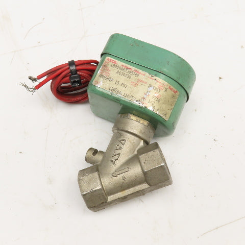 Asco X8030A67J05749 1/2" NPT Solenoid Valve 15 PSI Ammonia 120V 50/60Hz