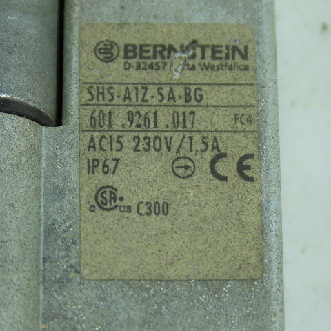 Bernstein SHS-A1Z-SA-BG Safety Hinge Switch 230V 1.5A AC15 601.9261.017