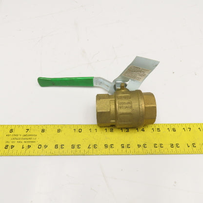 RB 171NLF 1-1/4" Brass Ball Valve WOG 150PSI