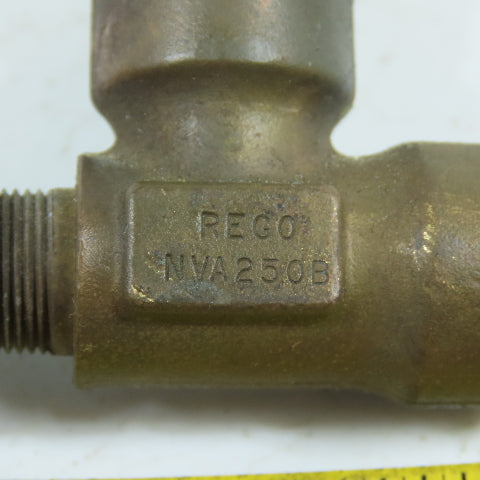 Rego NVA250B 1/4" Needle Flow Control Valve W/ Gauge