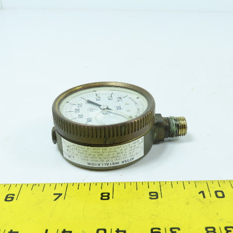 Mc Daniel Controls 64mm Bronze Liquid Filled Pressure Gauge 0-2000 PSI