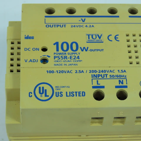 Idec PS5R-E24 24V 4.2A DC Rail Mount Power Supply 100-120/200-240V Input