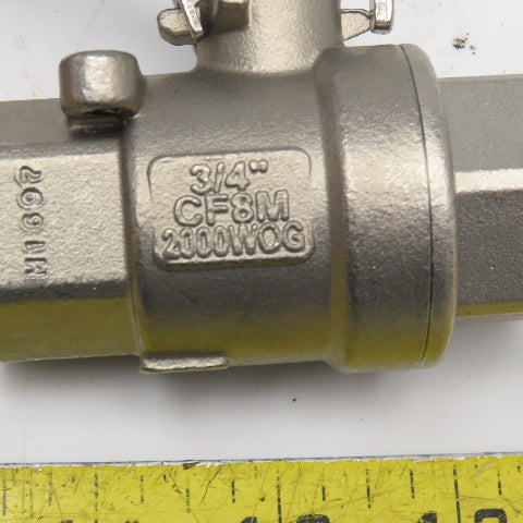 Ohio Valve Company OVC 266FT 3/4" Stainless Steel Ball Valve 2000WOG