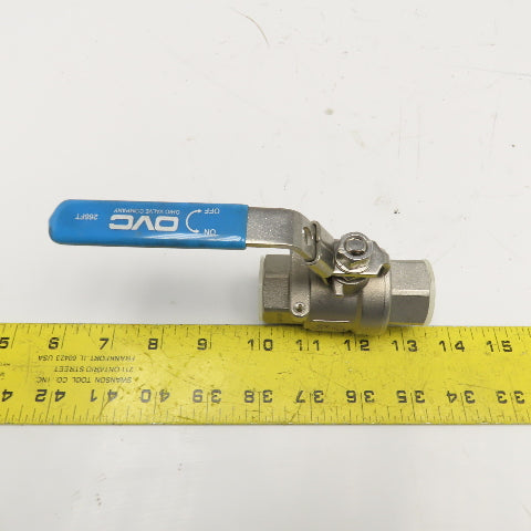 Ohio Valve Company OVC 266FT 3/4" Stainless Steel Ball Valve 2000WOG