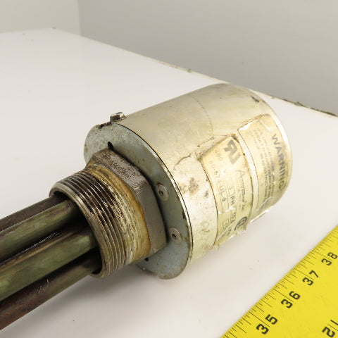 Accutherm 80-574-UL-9 10.5KW 2" NPT Screw Plug Immersion Heater 480V 3PH Tested