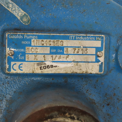 Goulds 1MC1C5E0 MCC 1/2HP End Suction Centrifugal Pump 4-7/16" Imp 230/460V 3PH