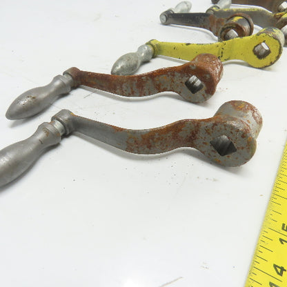 9/16" Manual Handle Crank From Torwegge Machine Lot Of 7